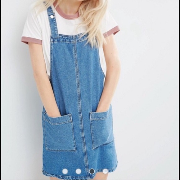 asos denim dungaree dress